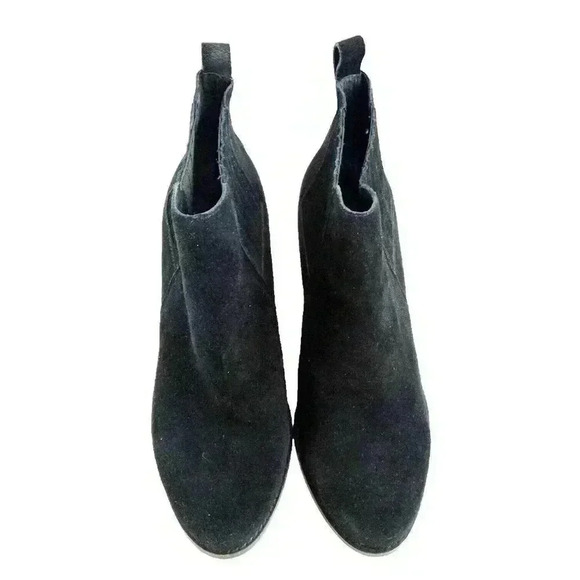 Jessica Simpson Women's Black Suede/Leather Wedge Slip On Boots size 10M - Picture 2 of 8